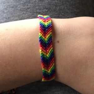 Rainbow handmade friendship bracelet